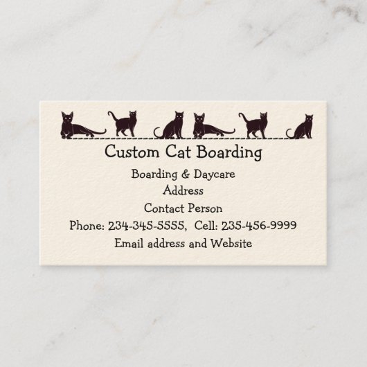 カスタム猫搭乗保育園 名刺 (正面)