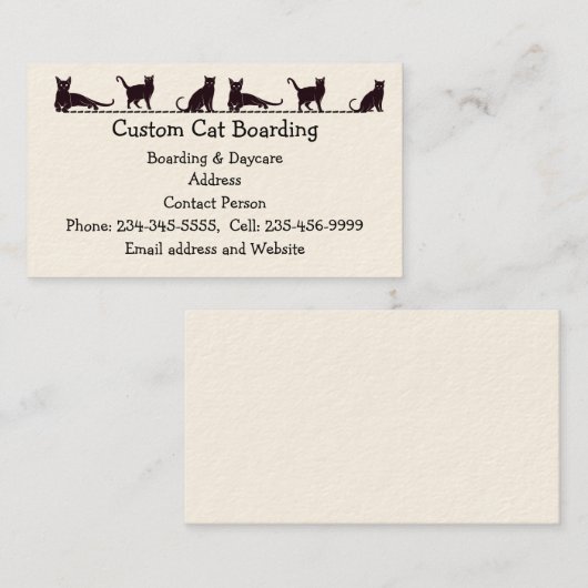 カスタム猫搭乗保育園 名刺 (正面/裏面)