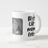 カスタム猫最高のマママエバモダントレンディー猫写真 ジャンボコーヒーマグカップ (正面右)