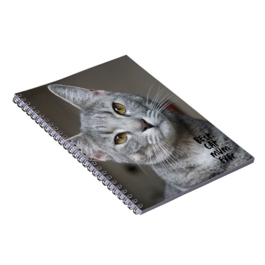 カスタム猫最高のマママエバモダントレンディー猫写真 ノートブック (右側)