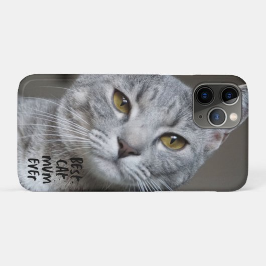 カスタム猫最高のマママエバモダントレンディー猫写真 Case-Mate iPhoneケース (裏面(横))