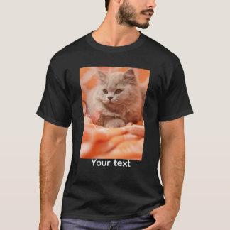 カスタム猫用フォトシャツ Tシャツ