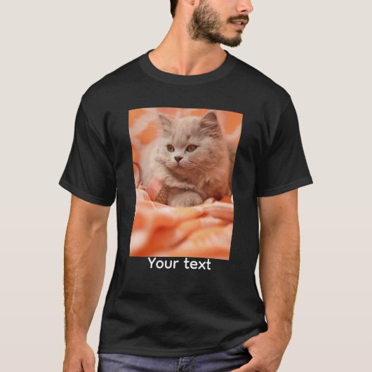 カスタム猫用フォトシャツ Tシャツ (正面)