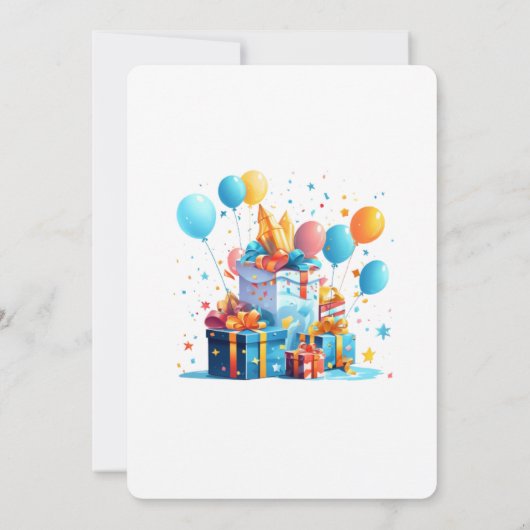 カスタム猫誕生日招待状パーソナライズされた 招待状 (裏面)