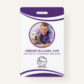 カスタム獣医の写真名IDバッジ バッジ (正面)