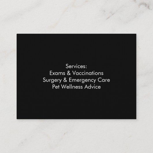 カスタム獣医の名刺 名刺 (裏面)