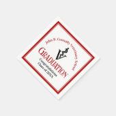 カスタム獣医学校赤卒業パーティー スタンダードカクテルナプキン (角)