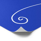 カスタム王室のブルーウェディングレセプションプリント18x24 ポスター (角)