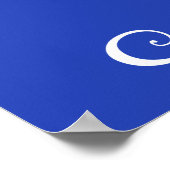 カスタム王室のブルーウェディングレセプションプリント ポスター (角)