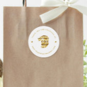 カスタム理容師ロゴカスタムタイポグラフィ ラウンドシール