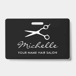 カスタム理容師店及び髪サロン従業員名 バッジ