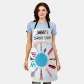 カスタム理容師店 エプロン (着用した状態)