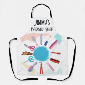 カスタム理容師店 エプロン (正面)