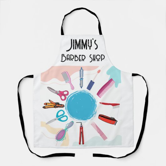 カスタム理容師店 エプロン (正面)