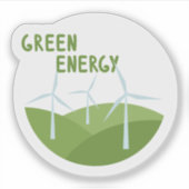 カスタム環境にやさしVinylシール緑のエネルギー シール (正面)