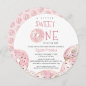 カスタム甘い1水色ドーナツベビーシャワー (正面/裏面)