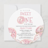 カスタム甘い1水色ドーナツベビーシャワー (正面)