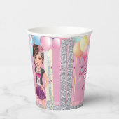 カスタム甘い16風船付き風刺画 紙コップ (右)