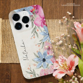 カスタム甘水色植物台本 iPhoneケース