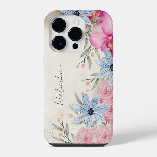 カスタム甘水色植物台本 iPhoneケース (裏面)