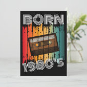 カスタム生まれ 1980年代 レトロ 80年代 カセットテープ 招待状 (スタンド正面)