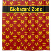 カスタム生物学的災害［有害物質］警告シャワーカーテン シャワーカーテン (正面)