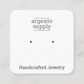 カスタム用スタッド又はポストイヤリング用角型カード スクエア名刺 (正面)