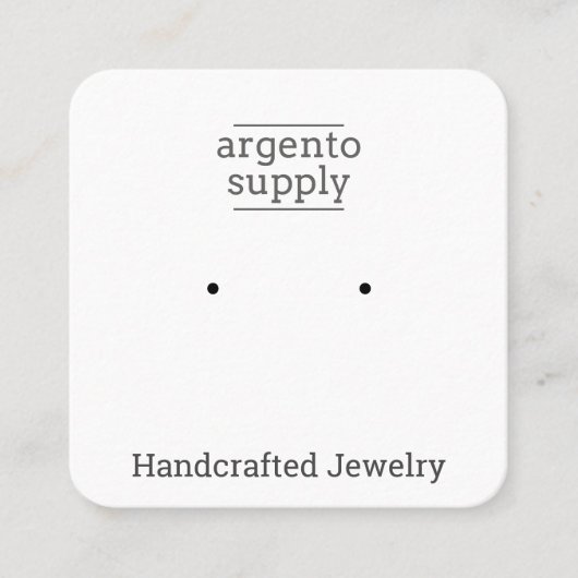 カスタム用スタッド又はポストイヤリング用角型カード スクエア名刺 (正面)