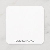 カスタム用スタッド又はポストイヤリング用角型カード スクエア名刺 (裏面)