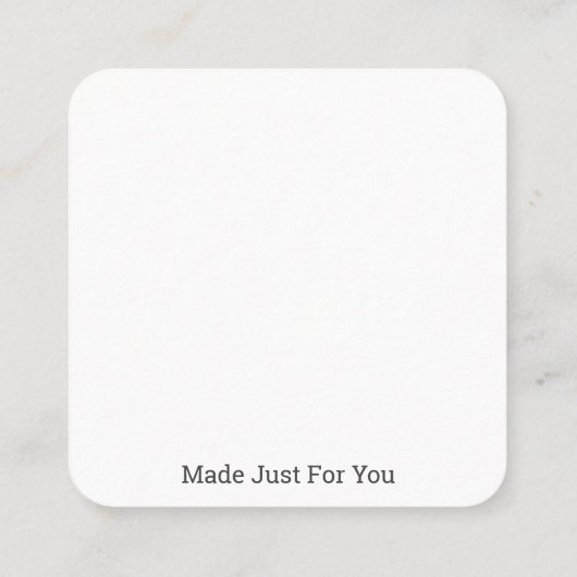 カスタム用スタッド又はポストイヤリング用角型カード スクエア名刺 (裏面)