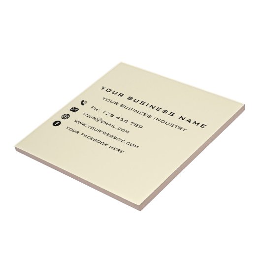 カスタム用陶磁器タイルテンプレート タイル (側面)