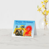 カスタム男の子のイエローディガー2nd誕生日 カード (黄色い花)