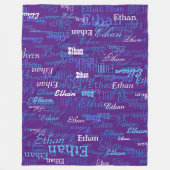 カスタム男の子パーソナライズされた名王室の – 紫 フリースブランケット (正面)