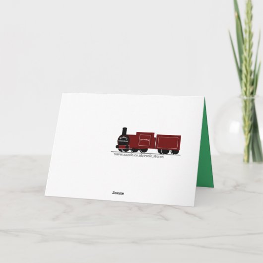 カスタム男の子4歳の誕生日の列車 カード (裏面)