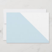 カスタム男の赤ちゃんバプテスマ金ゴールドクロスブルー 招待状 (裏面)