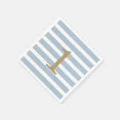 カスタム男の赤ちゃんミニマル誕生日ナプキンス スタンダードカクテルナプキン (角)