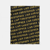 カスタム男の赤ちゃん生まれたばかりのギフト フリースブランケット (正面)