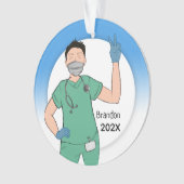 カスタム男性ナーススクラブコレクション看護 オーナメント (正面)