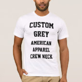 カスタム男性用銀色灰色アメリカ衣装Tシャツ Tシャツ (正面)