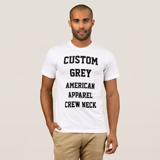 カスタム男性用銀色灰色アメリカ衣装Tシャツ Tシャツ (正面フル)