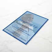 カスタム男性葬式フルフォトフォイル招待状 箔招待状 (回転した状態)