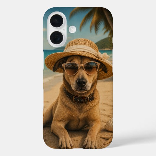 カスタム画像とテキストのレトロビーチポスター Case-Mate iPhoneケース (裏面)