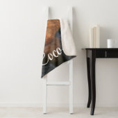 カスタム画像と名前かわいい犬の毛布ギフト シェルパブランケット (インサイチュ)