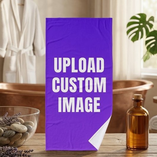 カスタム画像をアップロード - オリジナル画像をプリントできます バスタオル