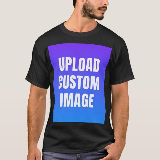 カスタム画像をアップロード - オリジナル画像をプリントできます Tシャツ (正面)