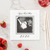 カスタム画像フォト誕生日ナプキンス スタンダードランチョンナプキン (インサイチュ)