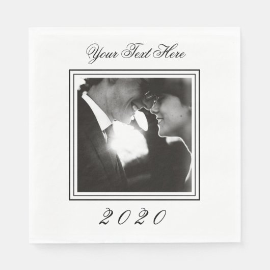 カスタム画像フォト誕生日ナプキンス スタンダードランチョンナプキン (正面)