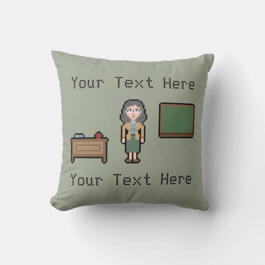 カスタム画素雌先生 クッション (正面)