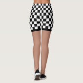 カスタム番号白黒フラ市松模様にグプリント レギンス (裏面)