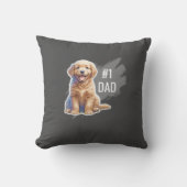 カスタム番号1パパ子犬 クッション (正面)